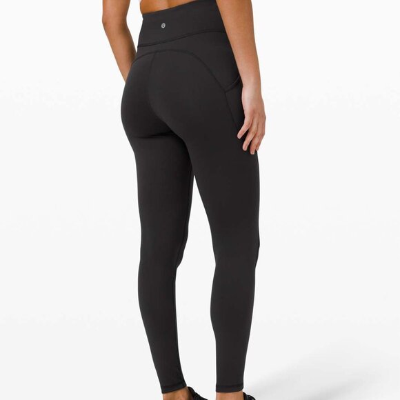 lululemon athletica Pants - Lululemon Invigorate High Rise Tight 28" Women 12 Black Leggings Workout Running